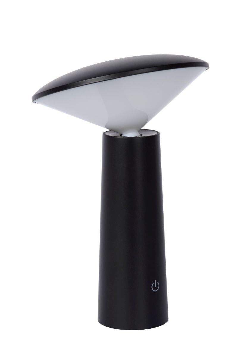 Lucide JIVE - Nabíjacia stolová lampa Outdoor - Batéria - Ø 13,7 cm - LED Rozm. - 1x4W 6500K - IP44 - 3 StepDim - Čierna